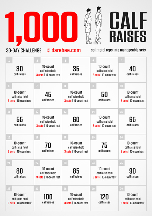 1000 calf raises challenge intro