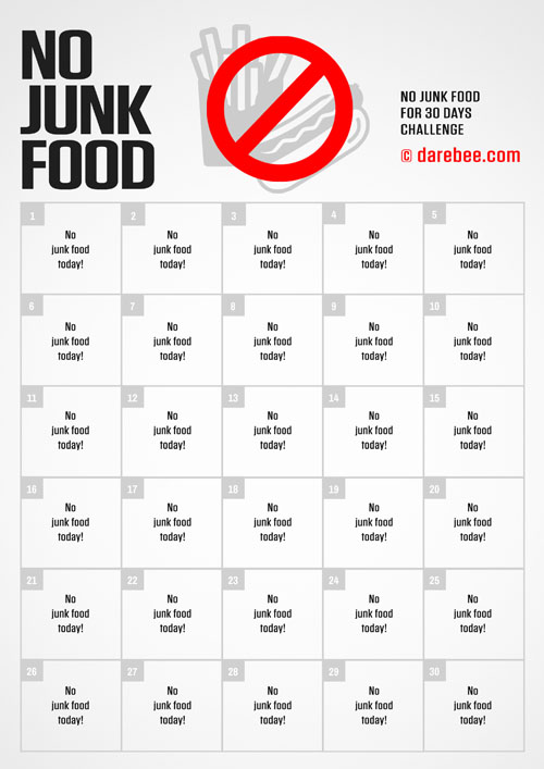 No junk food challenge intro