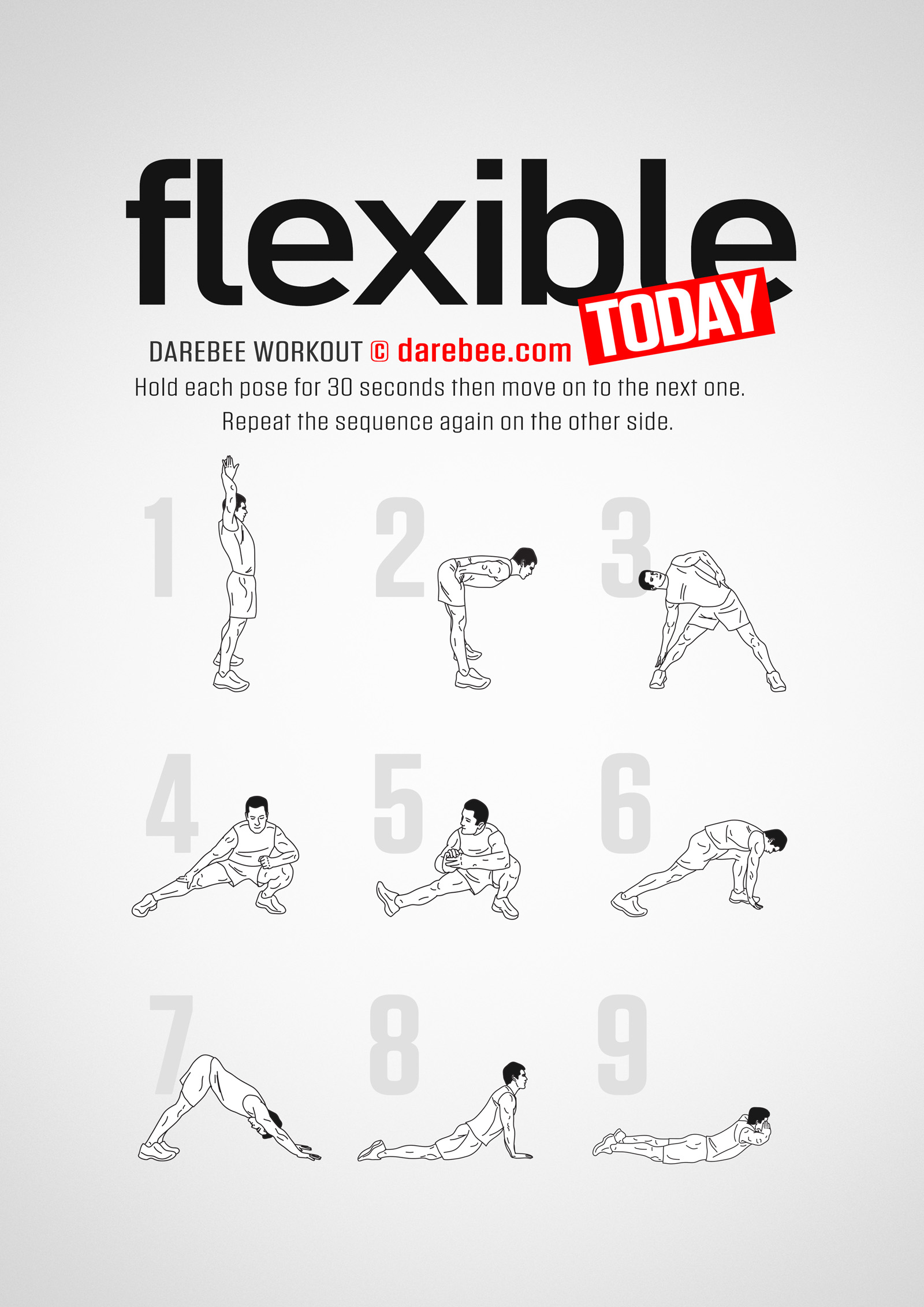 Flexible Today Workout - complete workout card with exercises and reps