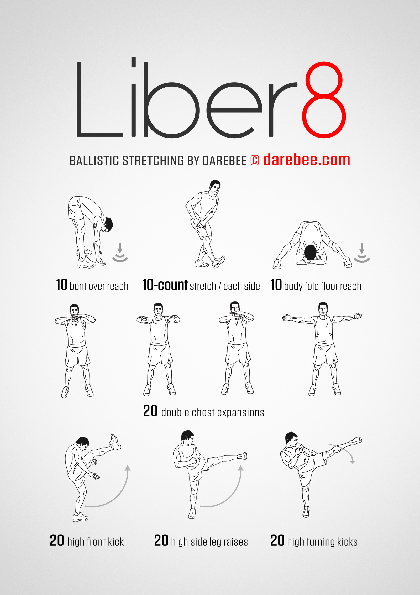 Liber8 Workout - complete workout card with exercises and reps