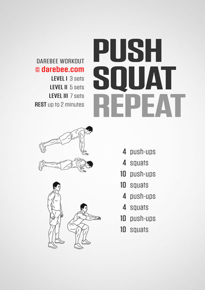 Push squat repeat workout intro