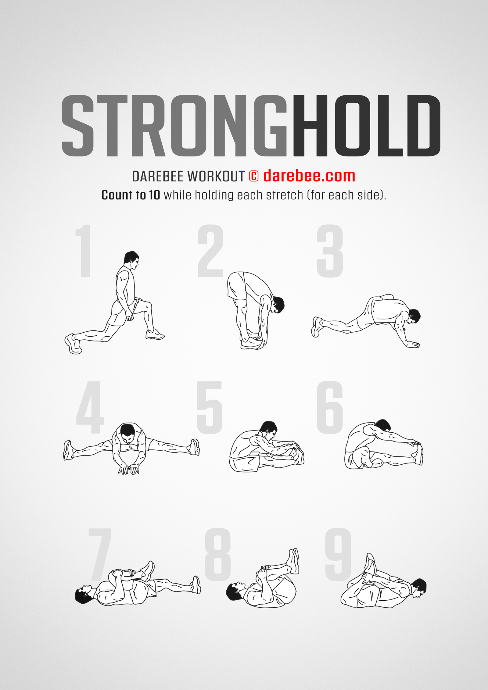Stronghold Workout - complete workout card with exercises and reps